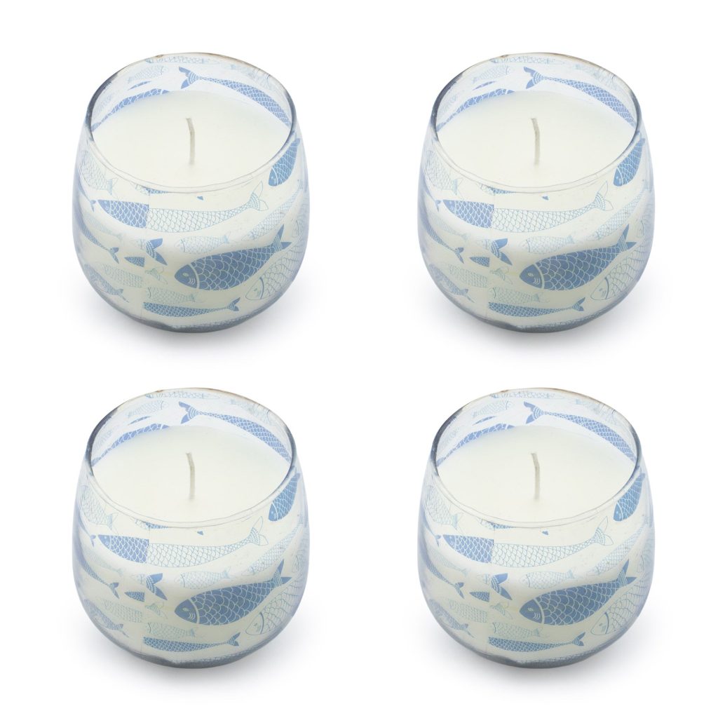 Lille Glasburk-Stearinlys – Seabreeze