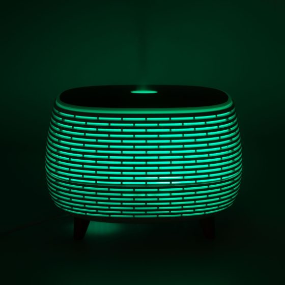 Futuristic Ribbed Aromadiffuser Med Farveskiftende Light - Billede 9