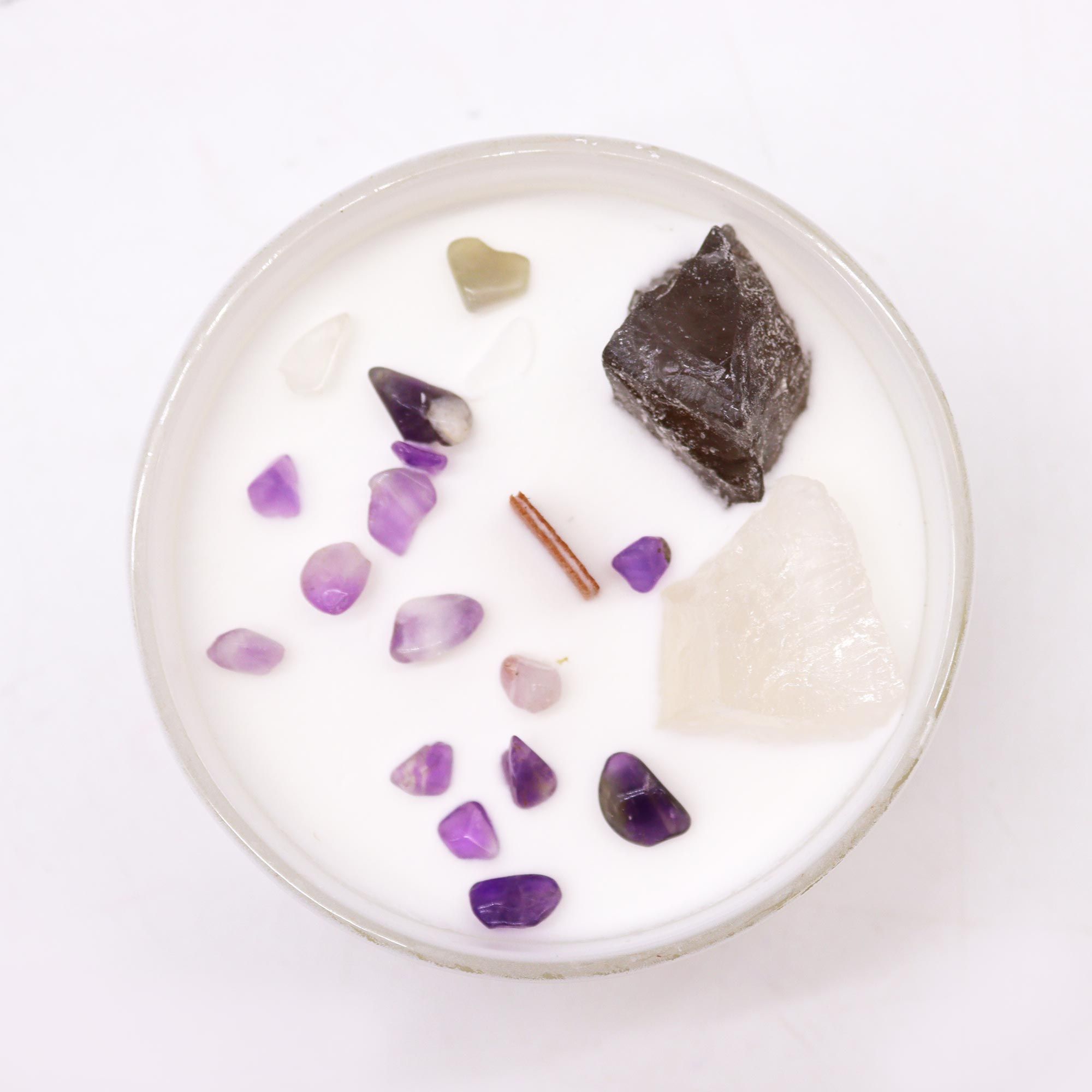 Chakra Krystal-Stearinlys – Crown Chakra - Billede 5