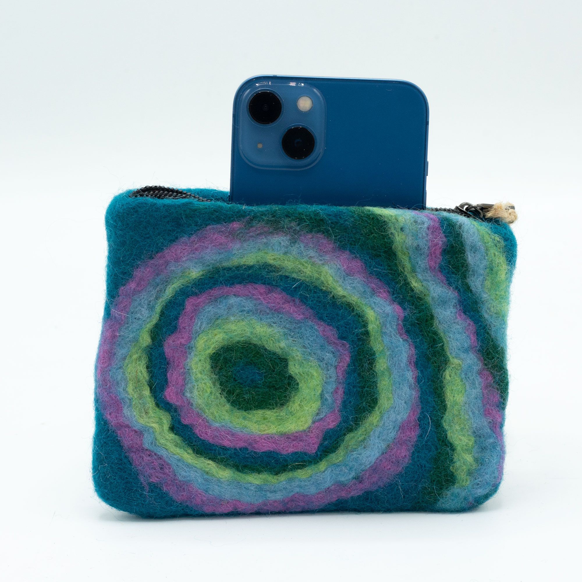 Natural Felt Zipper Pouches – Psychedelic - Billede 2