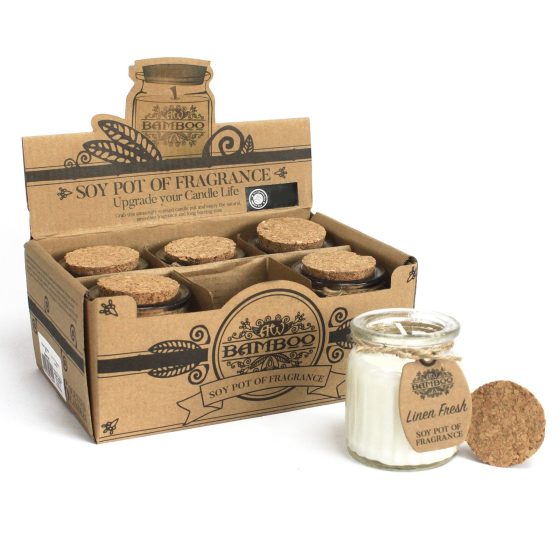 Linen Fresh Soja Duftpotte-Lys - Billede 3