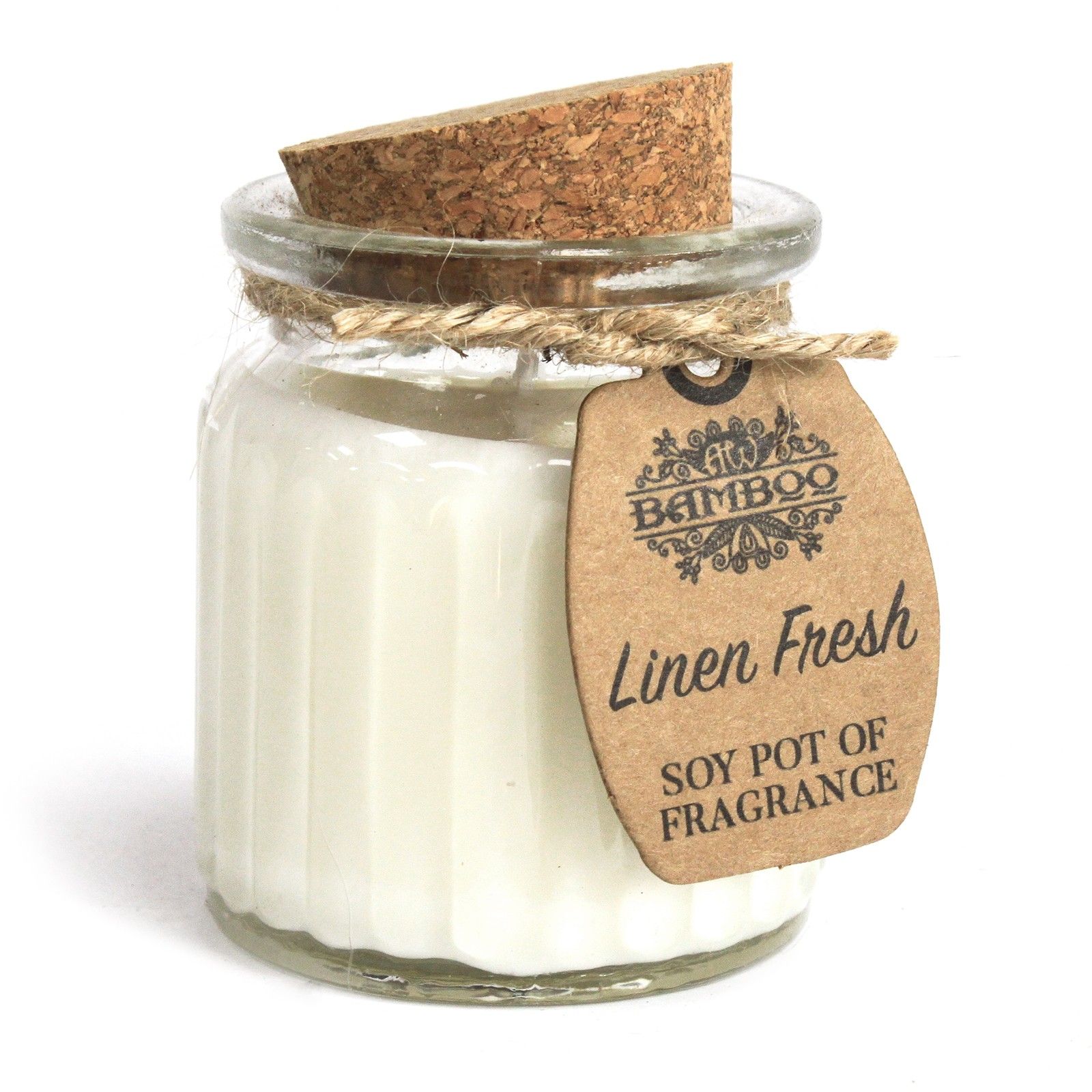 Linen Fresh Soja Duftpotte-Lys - Billede 1