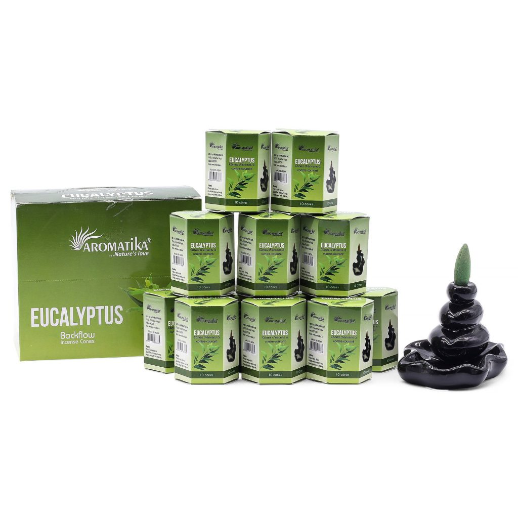 Masala Backflow Røgelse Pakke Med 10 – Eucalyptus