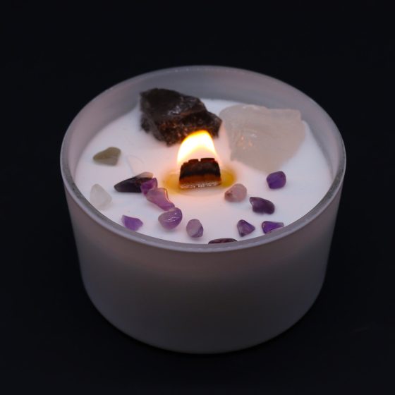 Chakra Krystal-Stearinlys – Crown Chakra - Billede 2