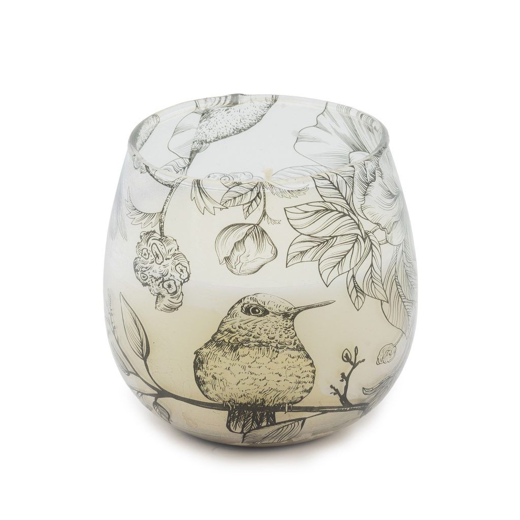 Lille Glasburk-Stearinlys – Drawn By Flame