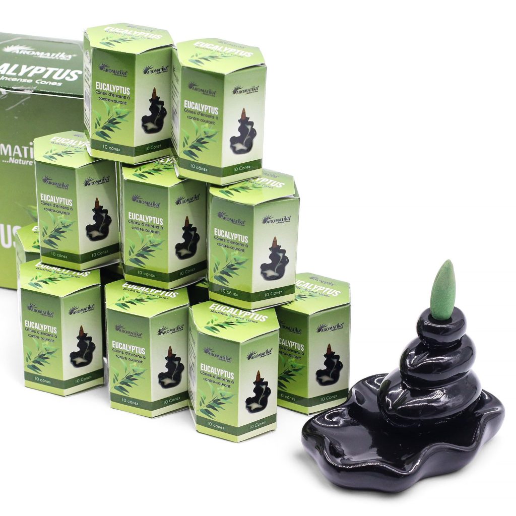 Masala Backflow Røgelse Pakke Med 10 – Eucalyptus