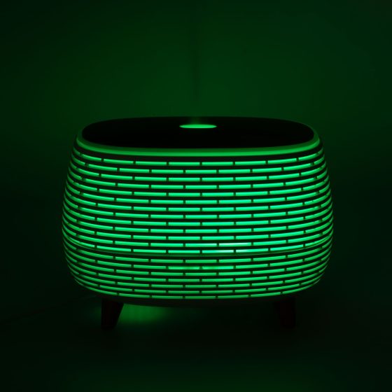 Futuristic Ribbed Aromadiffuser Med Farveskiftende Light - Billede 12