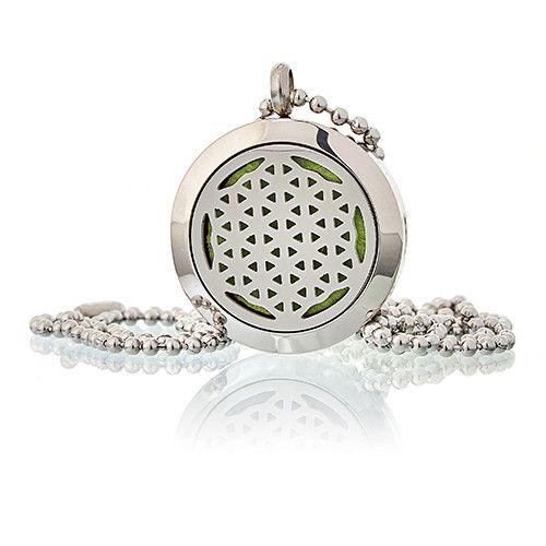 Aromaterapi Smykker Halskæde – Flower of Life 25 Mm
