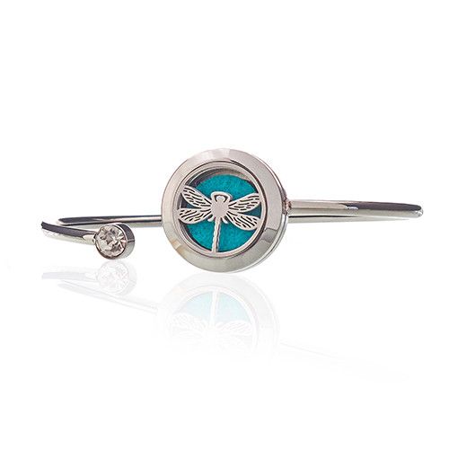 Aromaterapi Smykker Crystal Armbånd – Dragonfly – 20mm