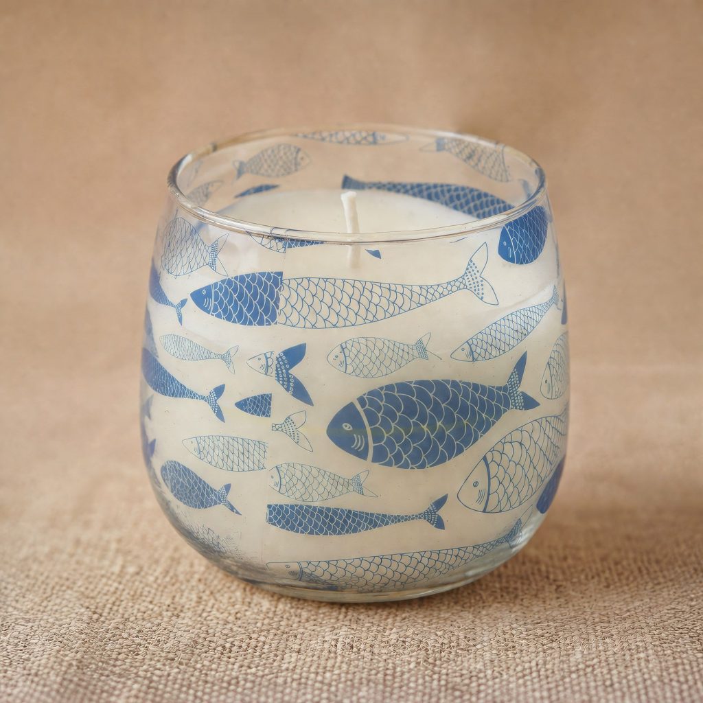 Mellem Glasburk-Stearinlys – Seabreeze