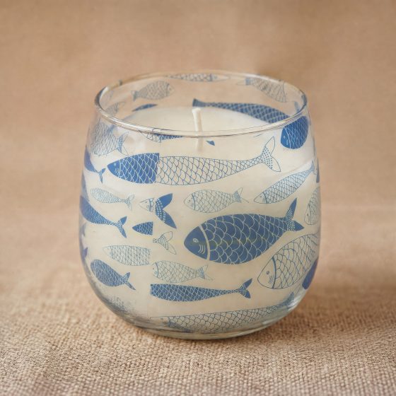 Mellem Glasburk-Stearinlys – Seabreeze - Billede 3