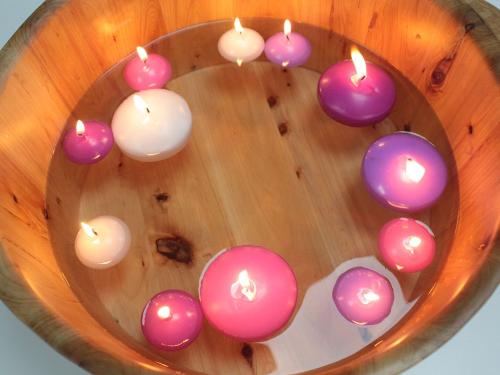Stor Flydende Stearinlys – Lavender