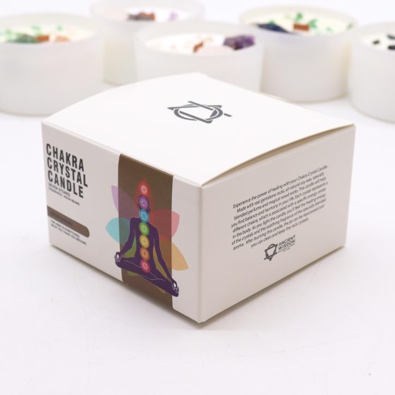 Stor Chakra Krystal-Stearinlys – Seven Charkra - Billede 4