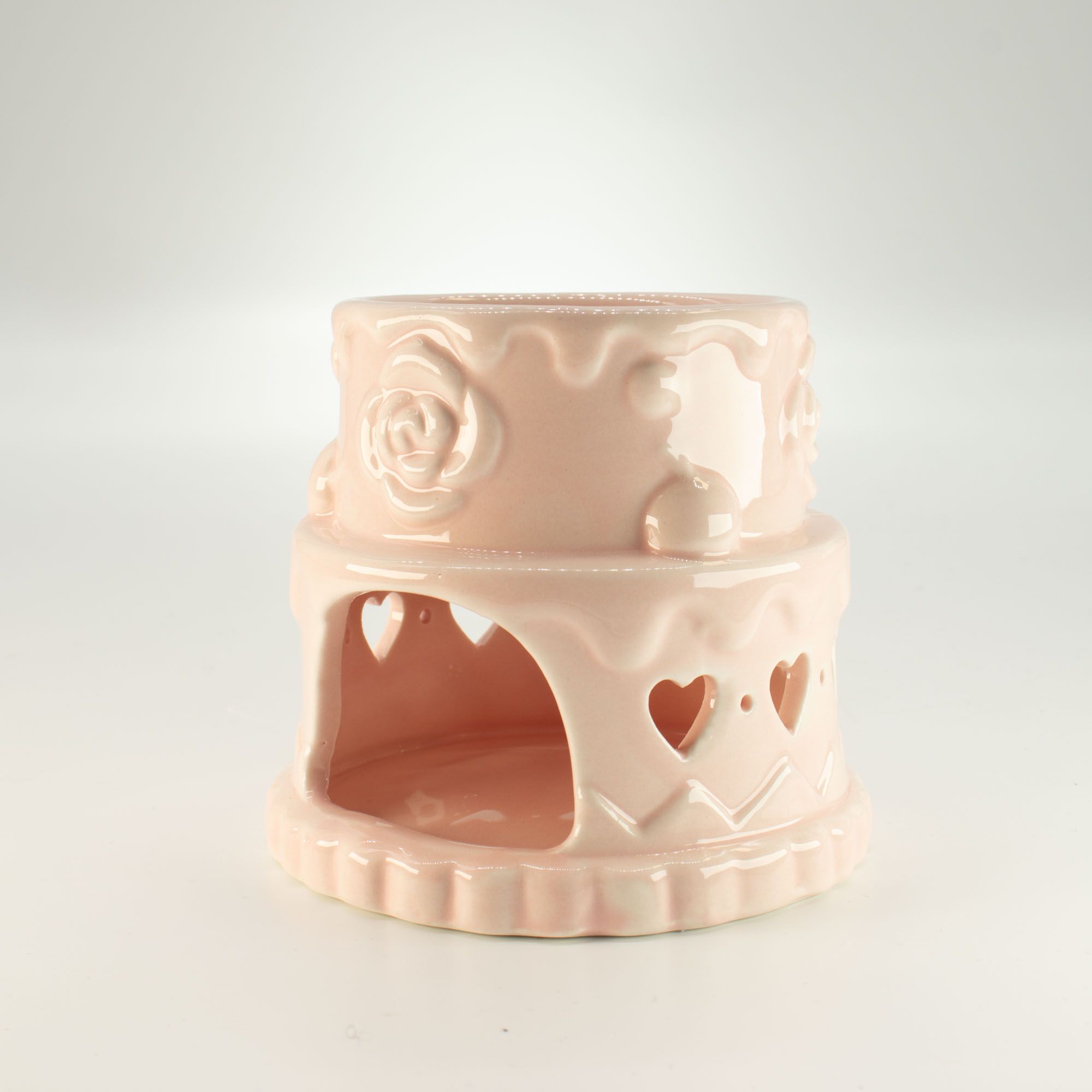 Ceramic Cake Oliebrænder – Hearts – Pink - Billede 4