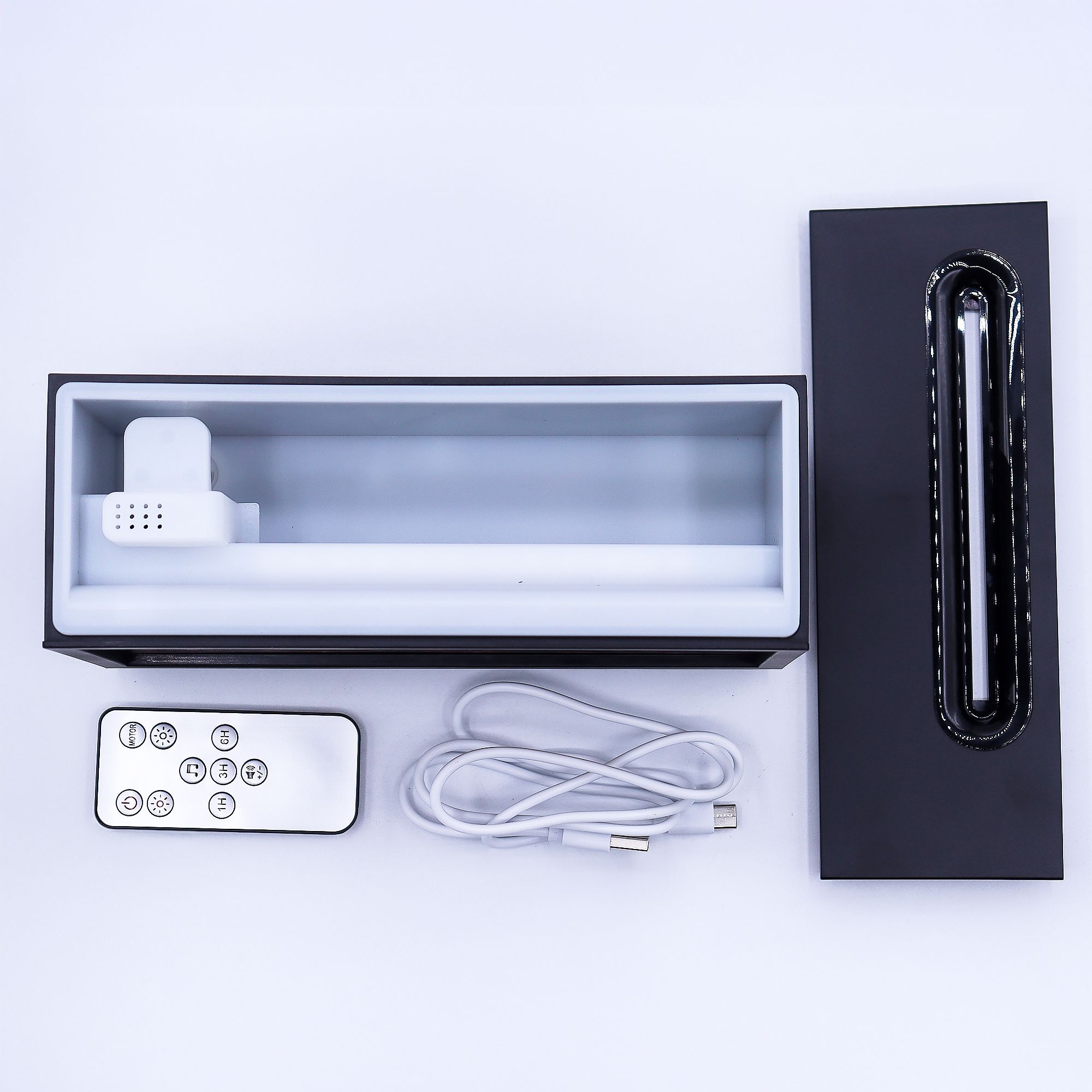 Flame Effect Aromadiffuser Med Birdsound – Black Usb – Farveskift - Billede 3