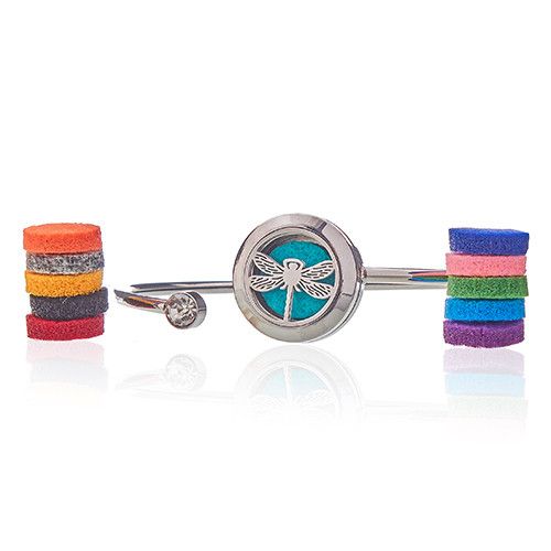 Aromaterapi Smykker Crystal Armbånd – Dragonfly – 20mm - Billede 3