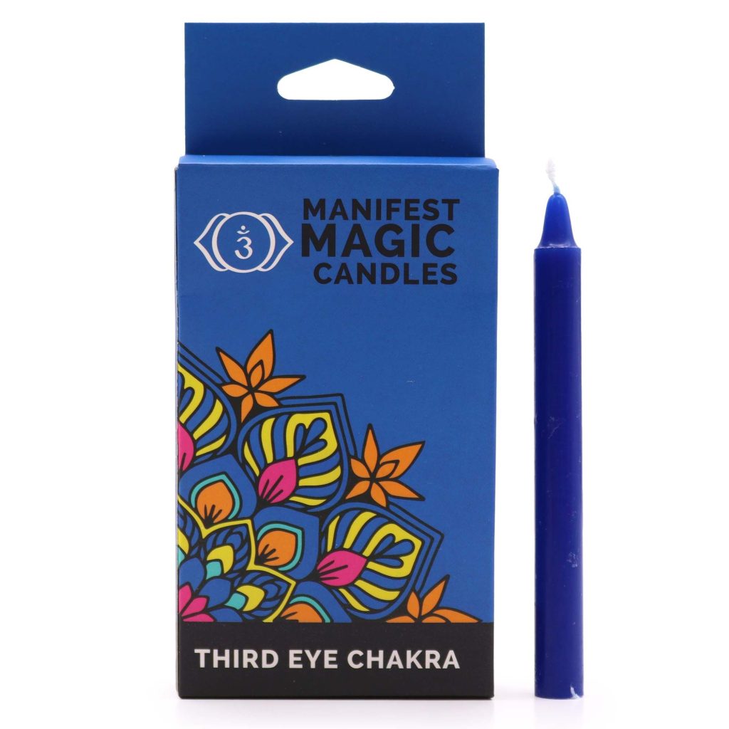 Manifest Magic Stearinlys (Pakke Med 12) – Dark Blue – Third Eye Chakra