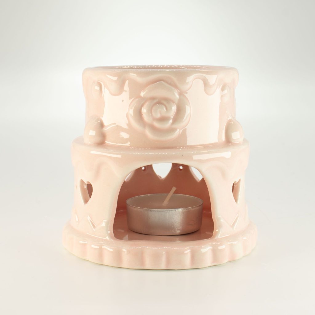 Ceramic Cake Oliebrænder – Hearts – Pink