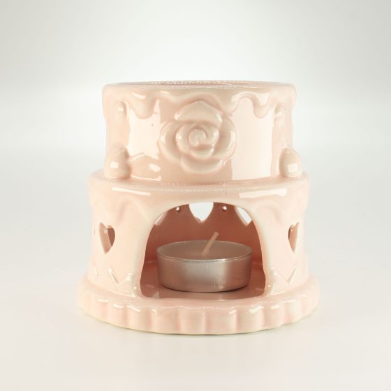 Ceramic Cake Oliebrænder – Hearts – Pink - Billede 3