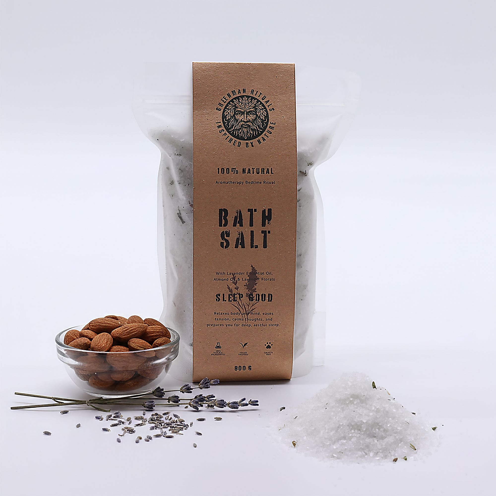 Greenman Rituals Lavender Aromaterapi Epsom Badesalt – Sleep Good - Billede 2