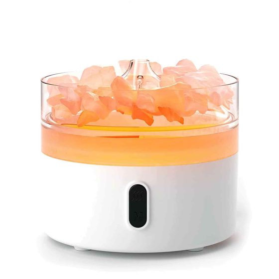 Himalayan Salt Aromadiffuser – Night Light – Usb-C – Flame Effect (Salt Included) - Billede 1