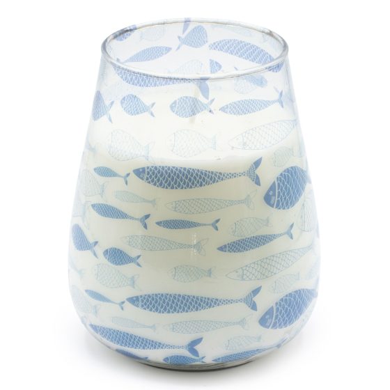 Høje Glasburk-Stearinlys – Seabreeze - Billede 2