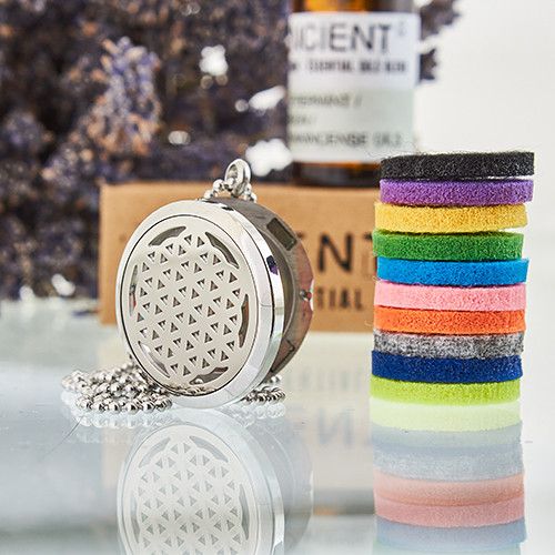Aromaterapi Smykke Halskæde – Flower of Life 30mm