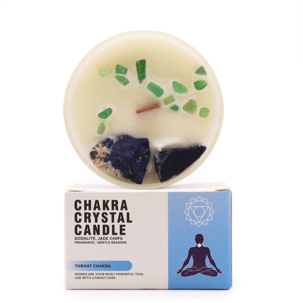 Chakra Krystal-Stearinlys – Throat Chakra