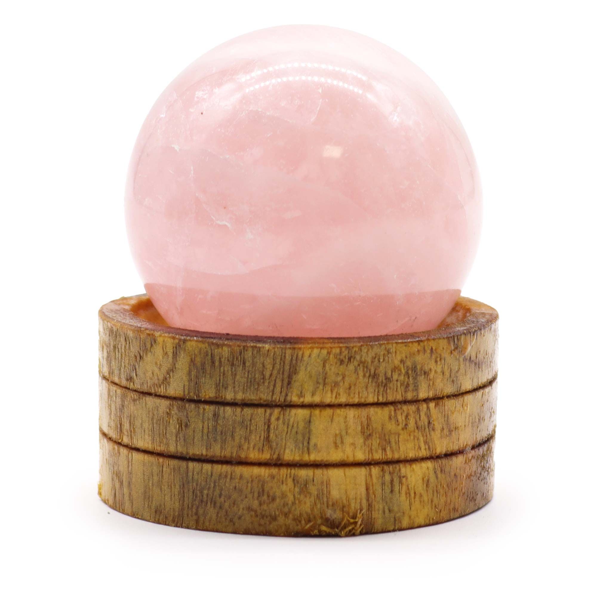 Ædelsten Kugle 50Mm – Rose Quartz Med Stand - Billede 1
