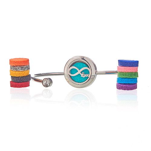 Aromaterapi Smykker Crystal Armbånd – Infinite Love – 20mm - Billede 3