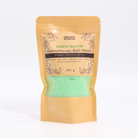 Aromaterapi Badeeliksir I Kraftpose 350G – Stress Buster - Billede 1