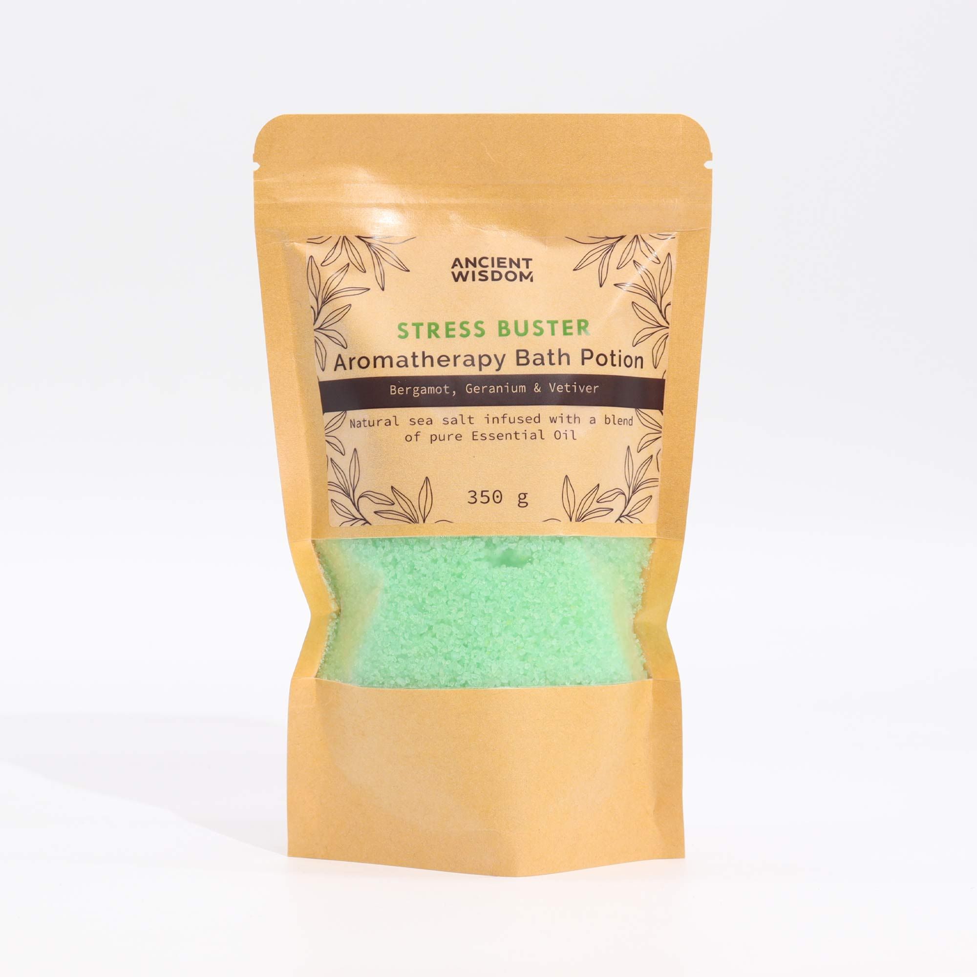 Aromaterapi Badeeliksir I Kraftpose 350G – Stress Buster - Billede 1