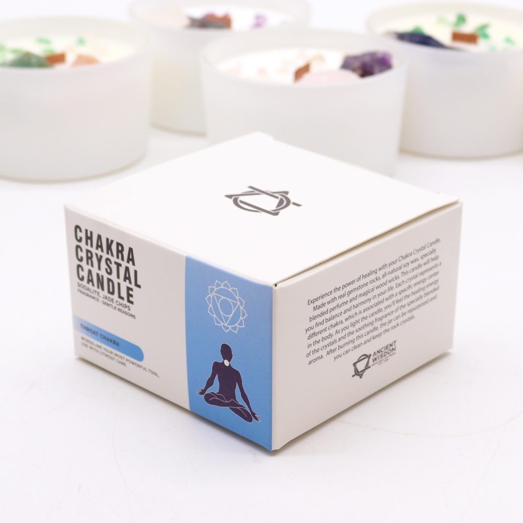 Chakra Krystal-Stearinlys – Throat Chakra