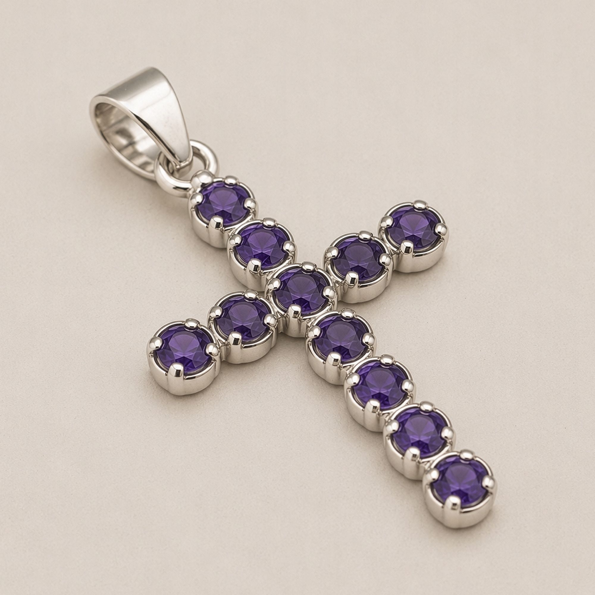 Indisk Andagtsvedhæng – Sølvbelagt (45Cm Chain) – Ionite Crucifix - Billede 6