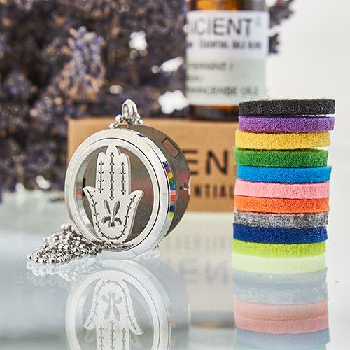 Aromaterapi Smykke Halskæde – Hand of Fatima 30mm - Billede 2