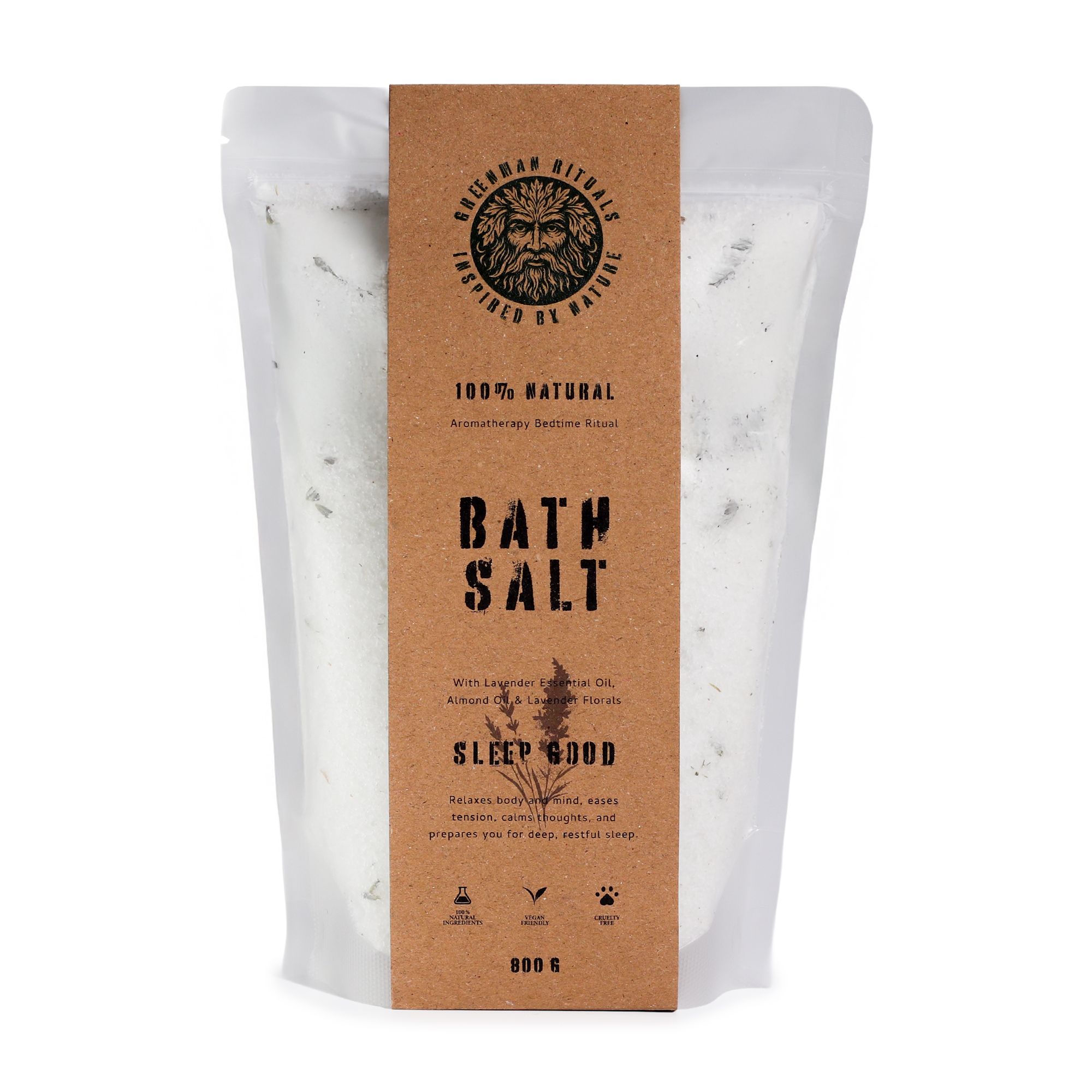 Greenman Rituals Lavender Aromaterapi Epsom Badesalt – Sleep Good - Billede 5