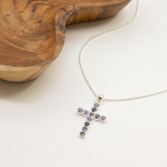Indisk Andagtsvedhæng – Sølvbelagt (45Cm Chain) – Ionite Crucifix - Billede 2