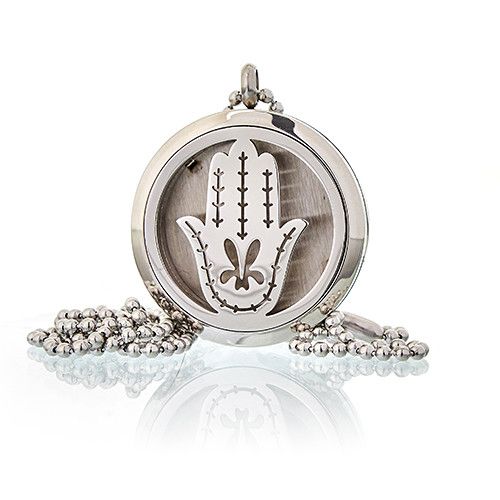 Aromaterapi Smykke Halskæde – Hand of Fatima 30mm