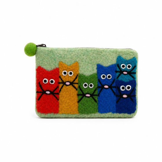 Natural Felt Zipper Pouches – Curious Cat Group - Billede 4