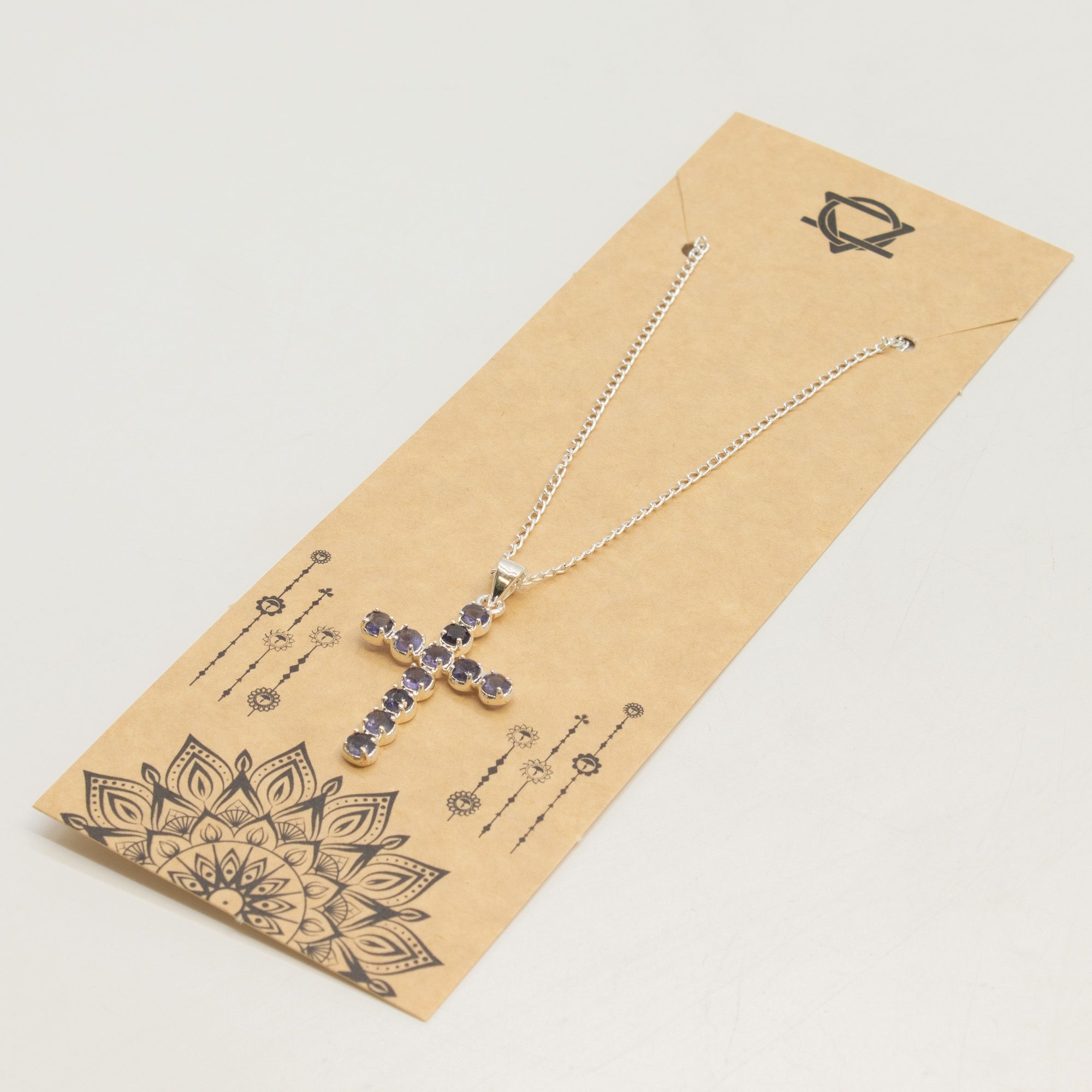 Indisk Andagtsvedhæng – Sølvbelagt (45Cm Chain) – Ionite Crucifix - Billede 3
