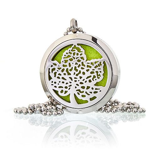 Aromaterapi Smykker Halskæde – Leaf 30mm