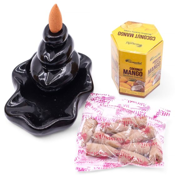 Masala Backflow Røgelse Pakke Med 10 – Coconut & Mango - Billede 7