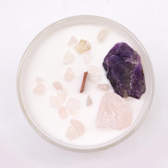 Chakra Krystal-Stearinlys – Third Eye Chakra - Billede 5
