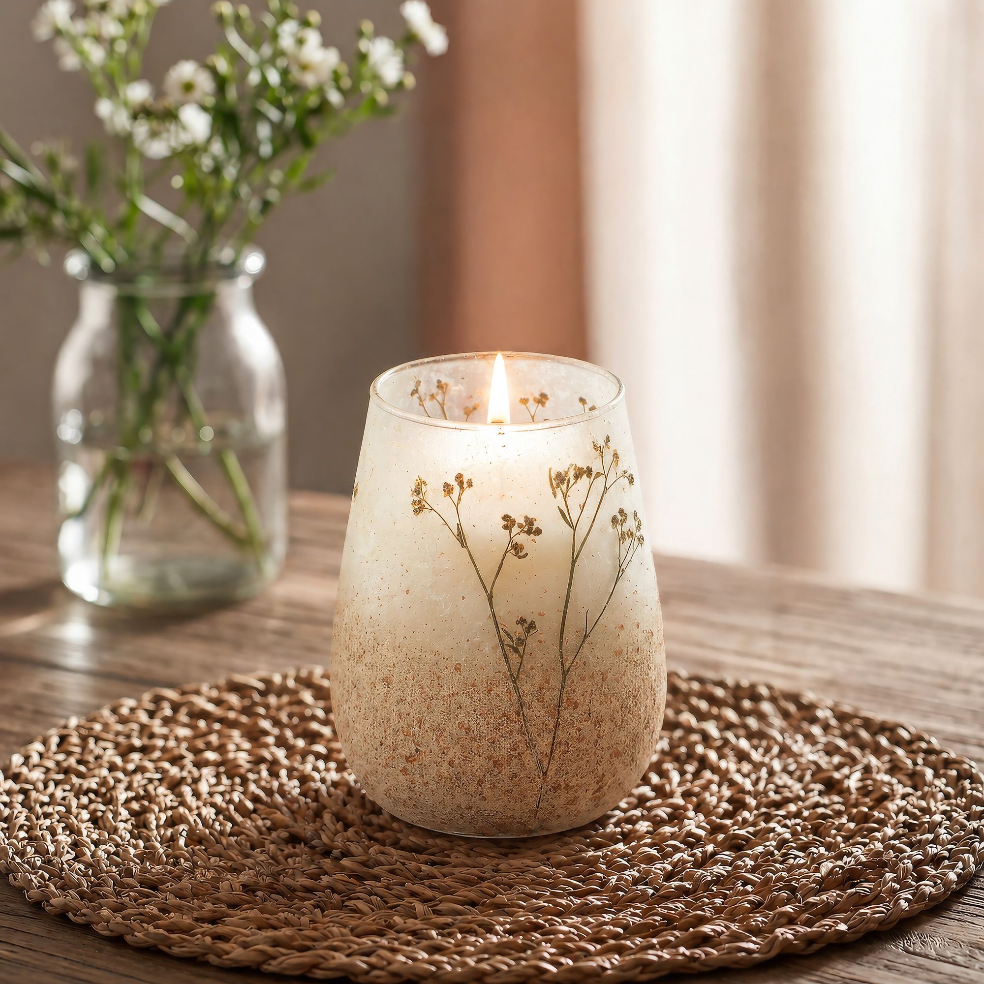 Høje Glasburk-Stearinlys – Wildlight Woods - Billede 3