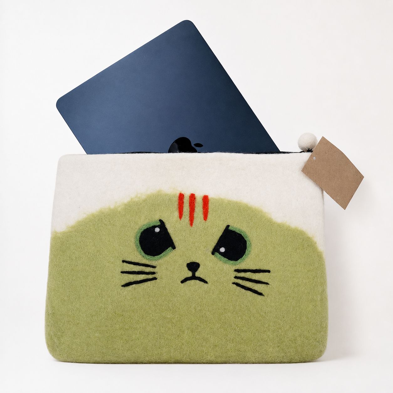 Felt Laptop Pouch (Up To 14") – Grumpy Cat - Billede 5