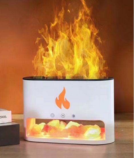 Blaze Aromadiffuser – Himalayan Salt Chamber – Usb-C – Flame Effect (Salt Included) - Billede 2