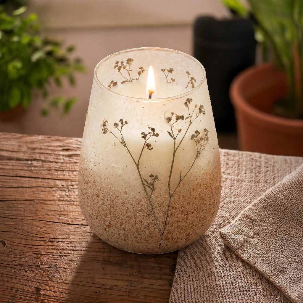 Høje Glasburk-Stearinlys – Wildlight Woods
