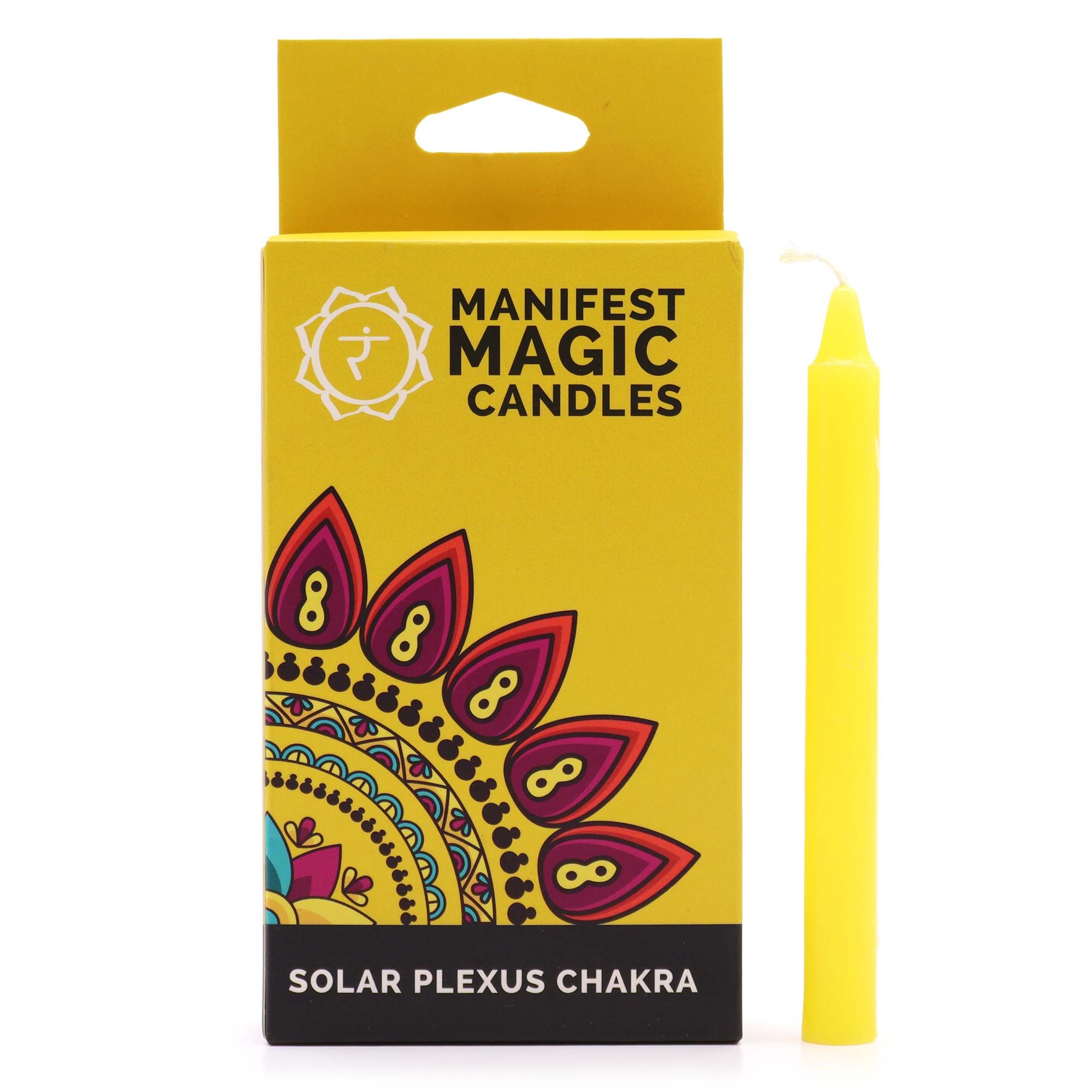 Manifest Magic Stearinlys (Pakke Med 12) – Yellow – Solar Plexus Chakra - Billede 1