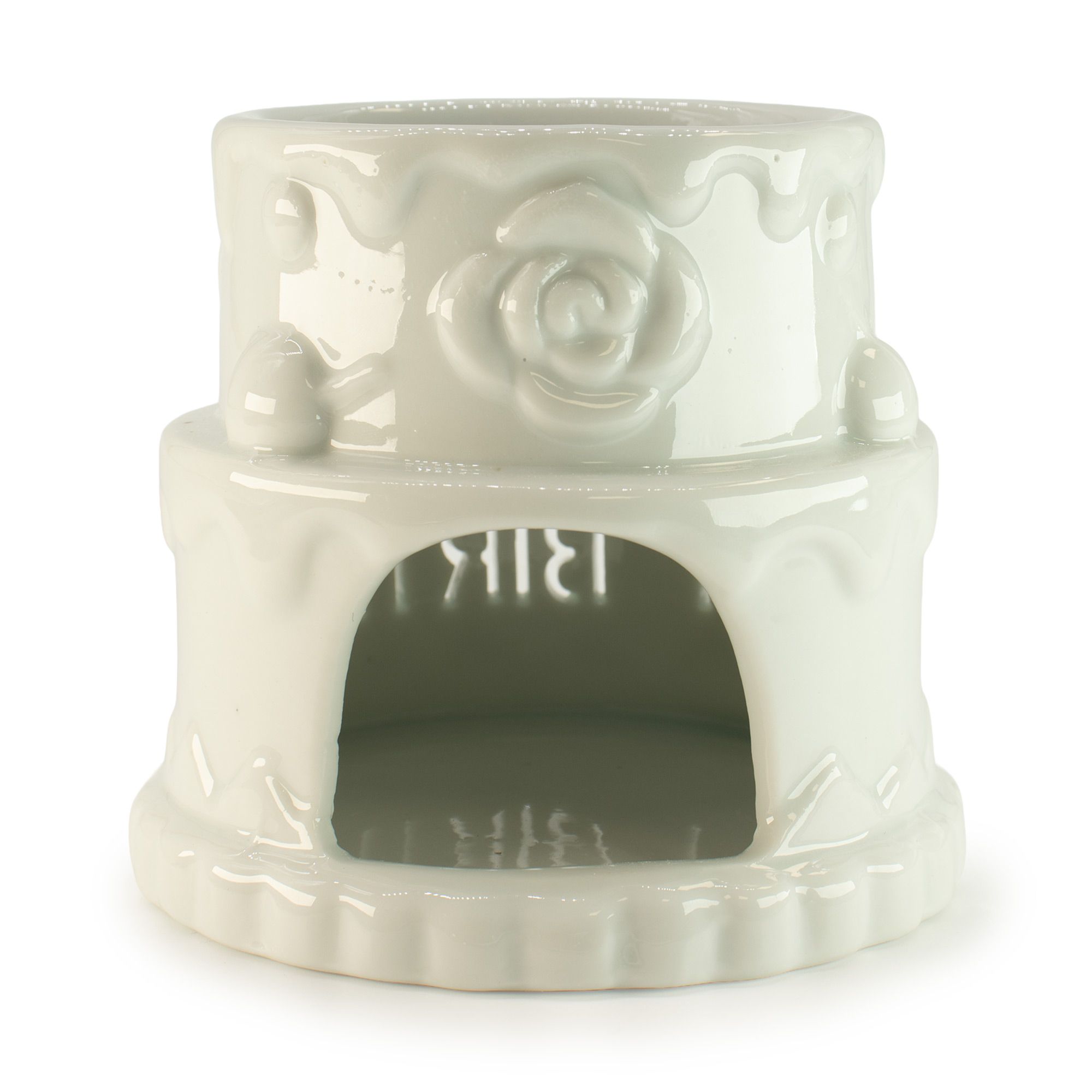 Ceramic Cake Oliebrænder – Happy Birthday – White - Billede 1