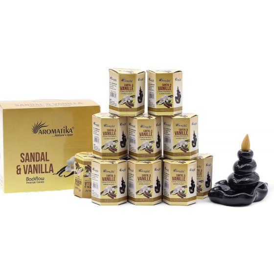 Masala Backflow Røgelse Pakke Med 10 – Sandalwood & Vanilla - Billede 6